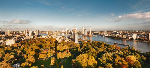 Rotterdam Panorama bei Nacht