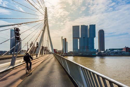 Mit dem Fahrrad durch Rotterdam